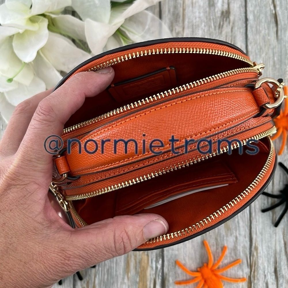Canteen Crossbody Bag With Halloween Pumpkin Jack-o’-lantern Print Purse - Picture 4 of 8